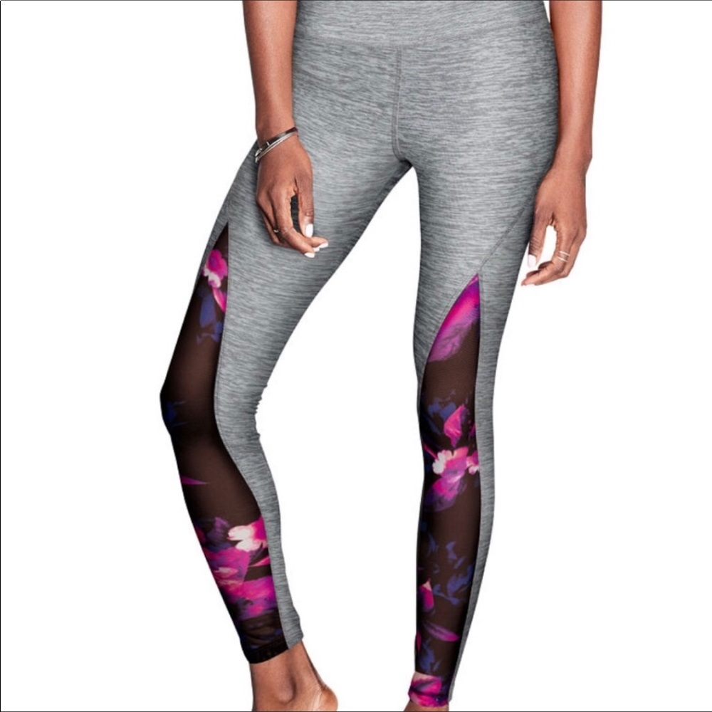 Pink Ultimate Legging with floral mesh